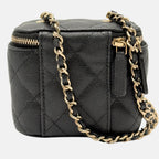 Vanity Case With Chain Black Caviar Quilted Mini