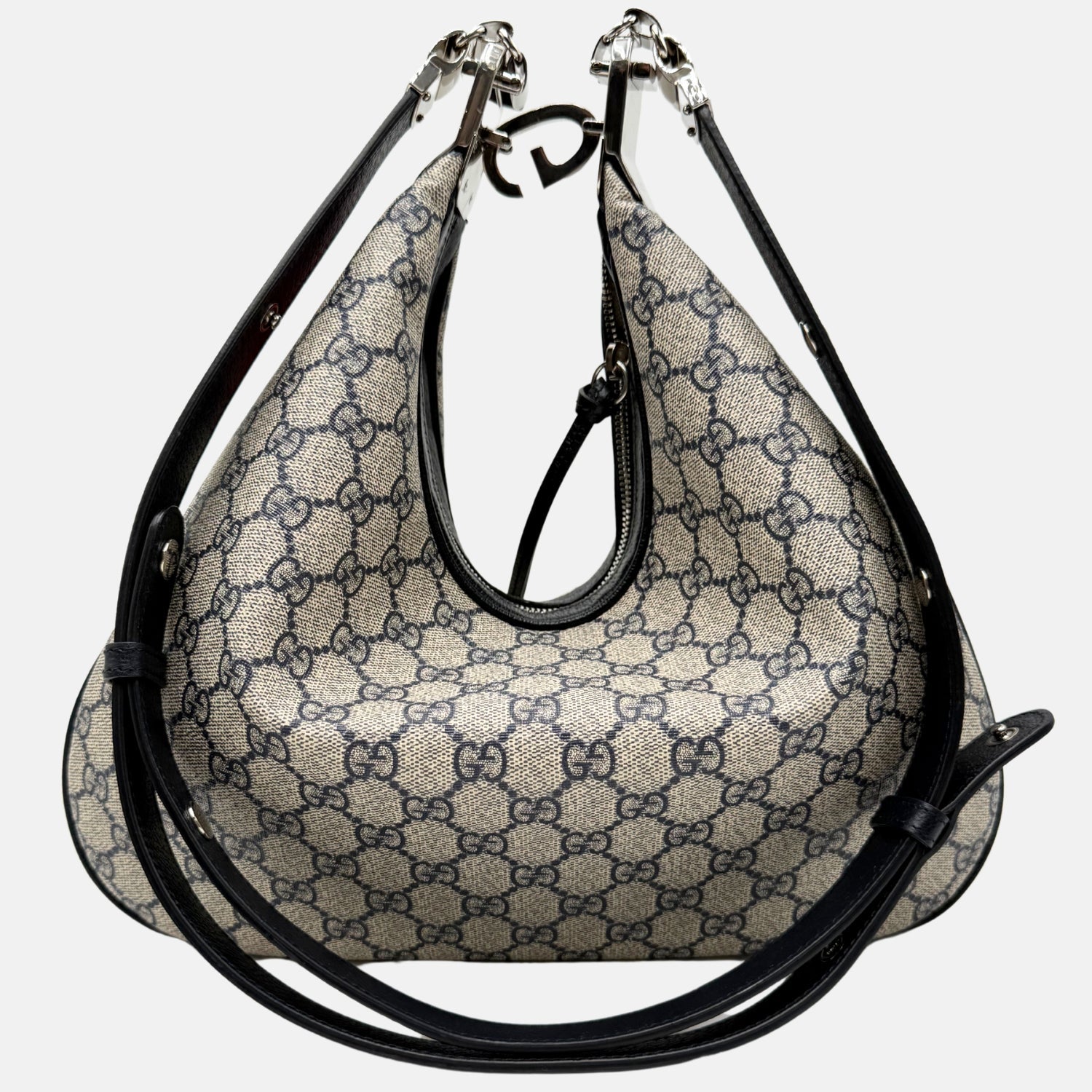 Attache Shoulder Bag Beige GG Supreme Canvas Large