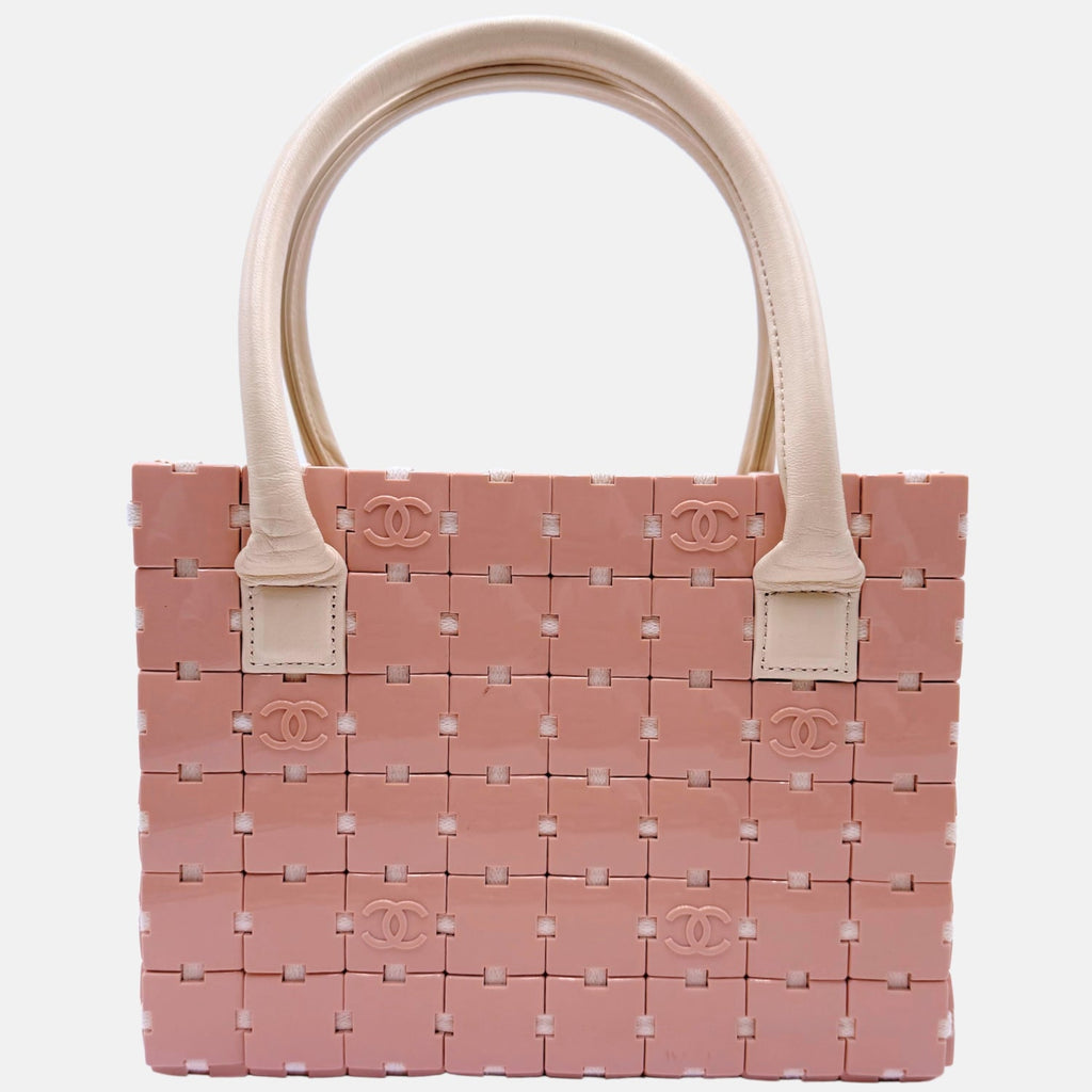 Puzzle Block Handle Tote Pink