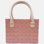 Puzzle Block Handle Tote Pink