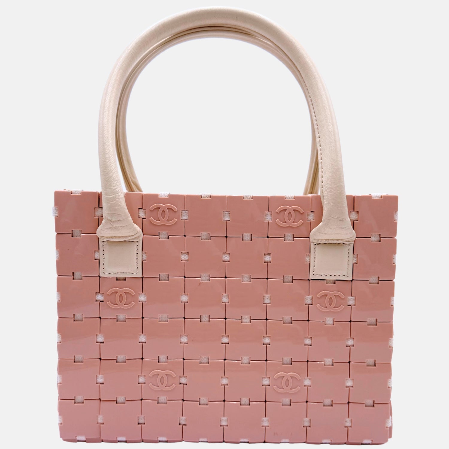 Puzzle Block Handle Tote Pink