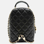 Classic Backpack Black Caviar Quilted Mini