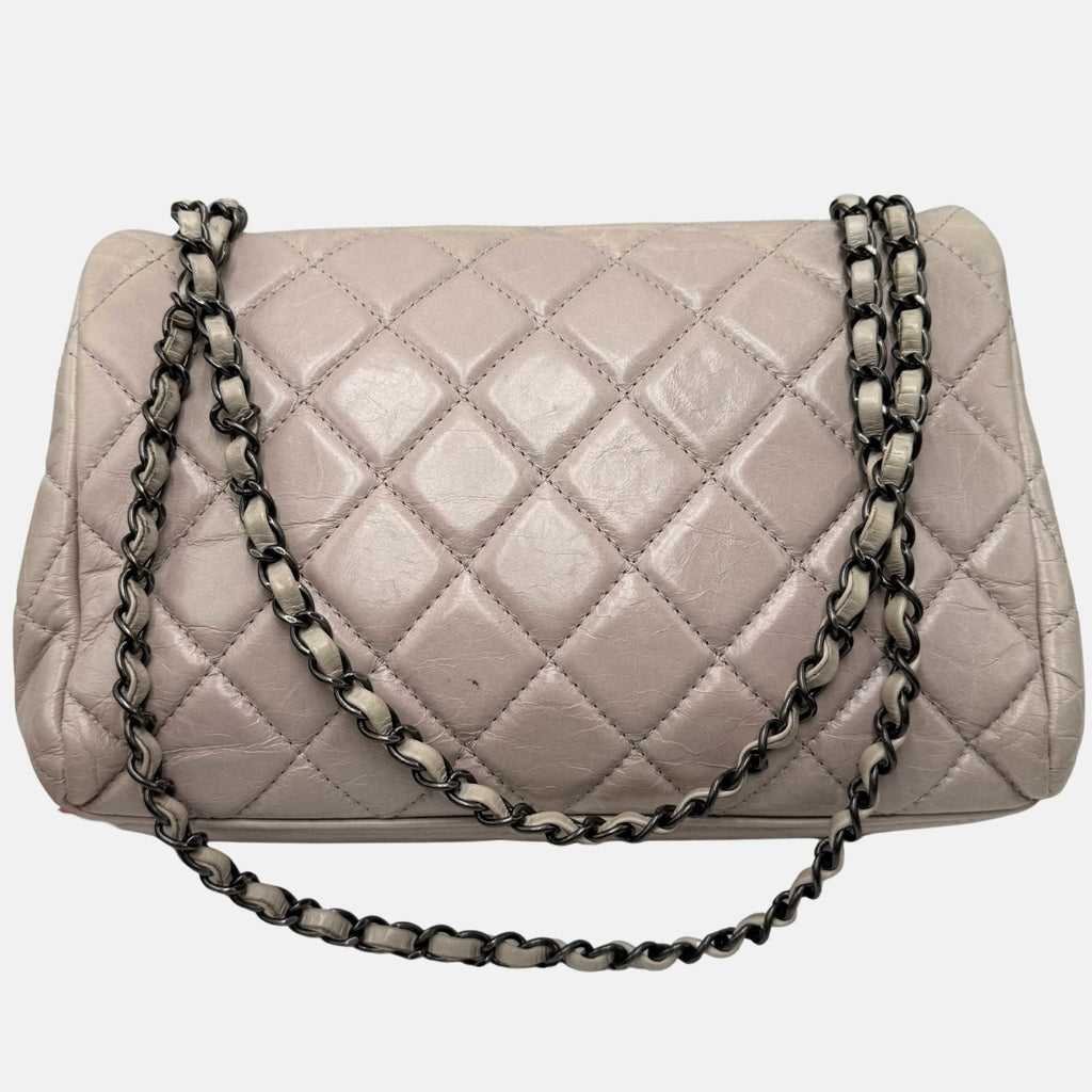 Classic Flap Bag Light Grey Aged Calfskin