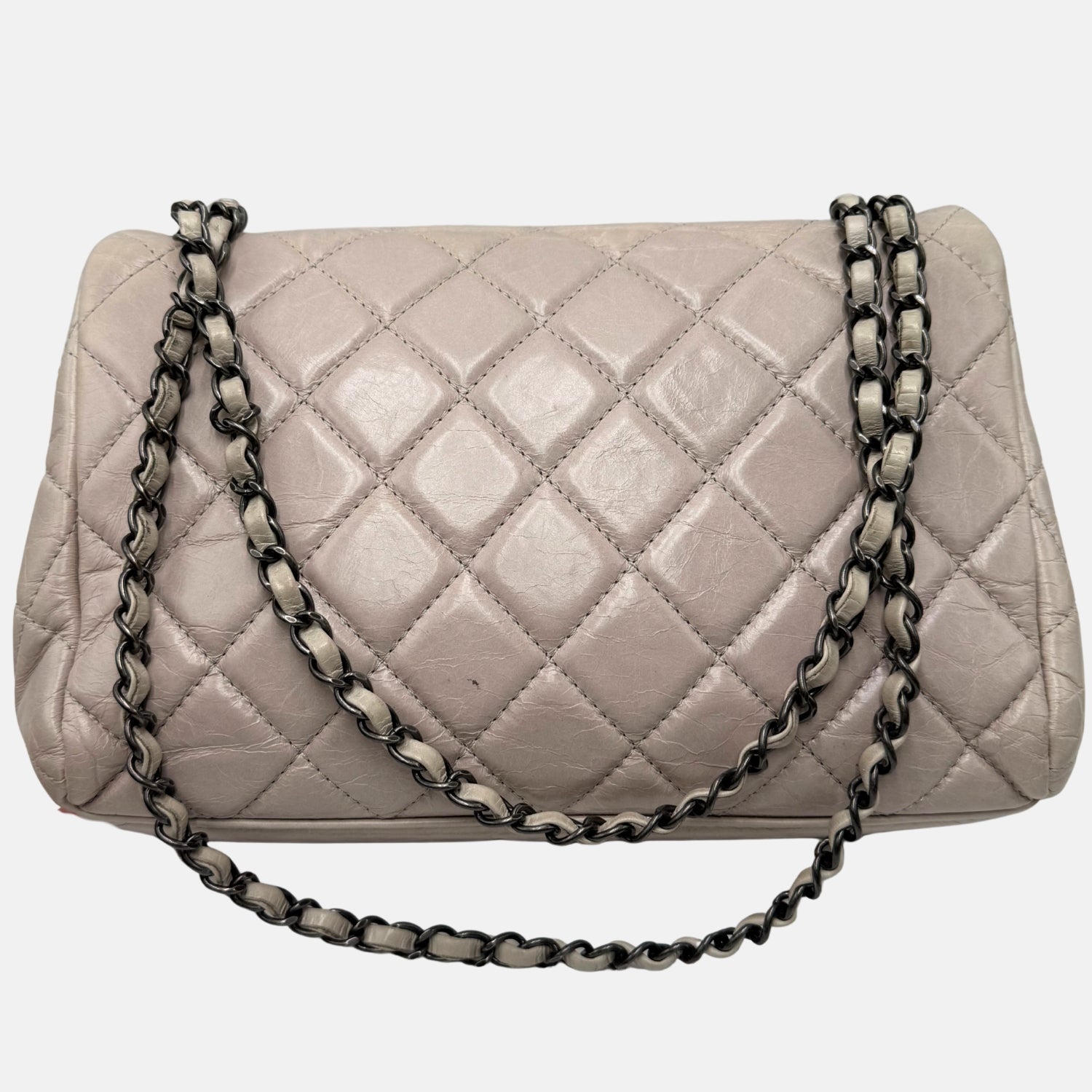Classic Flap Bag Light Grey Aged Calfskin
