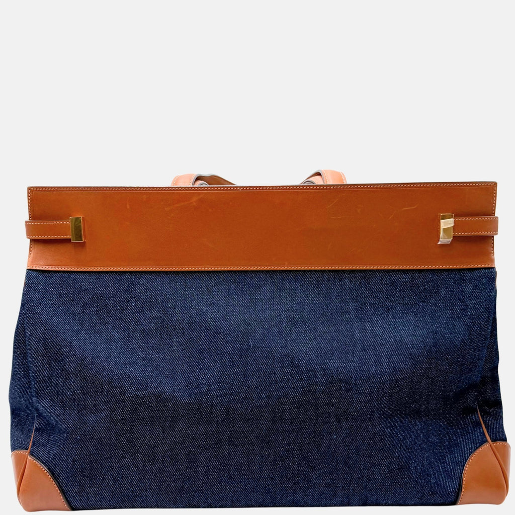 Manhattan Tote Denim and Leather Large
