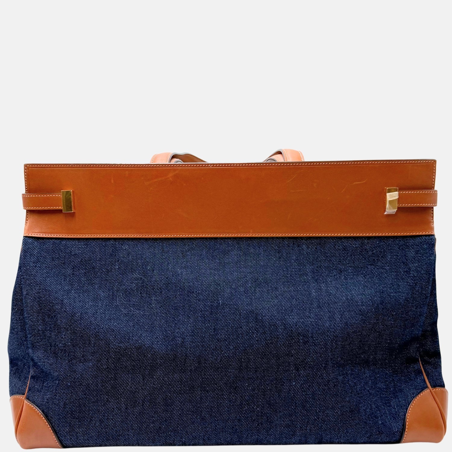 Manhattan Tote Denim and Leather Large