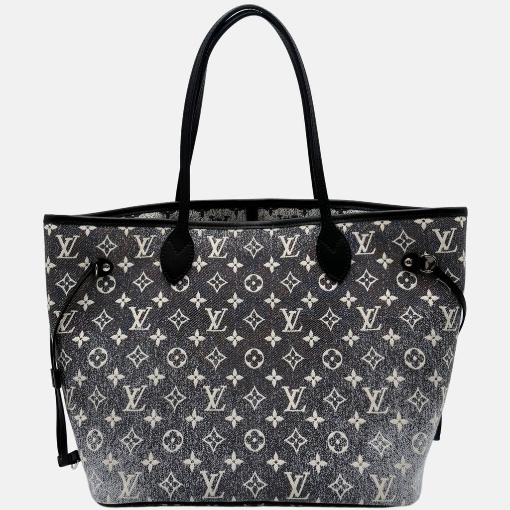 Neverfull MM Grey Denim Monogram Jacquard