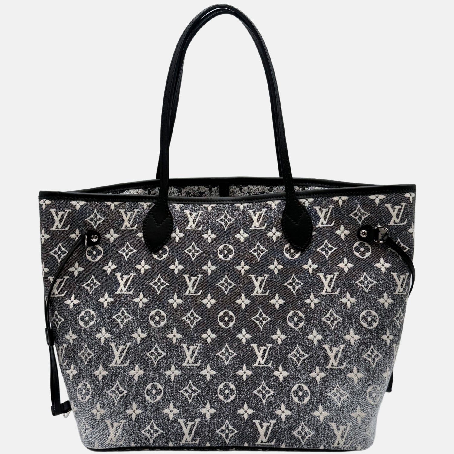 Neverfull MM Grey Denim Monogram Jacquard