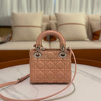 Dior Lady Dior Small Pink Lambskin Bag