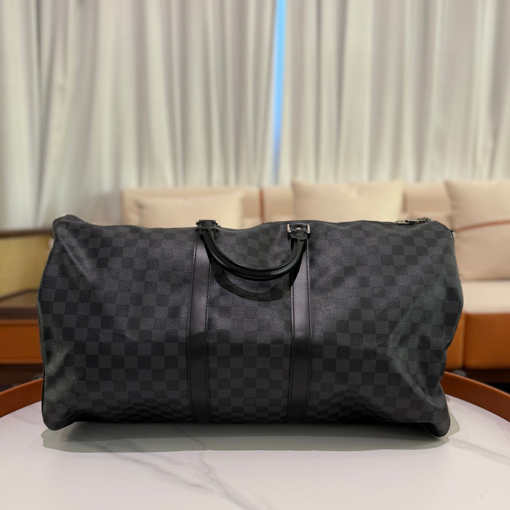 Louis Vuitton Keepall 55 Damier Canvas Top Handle Shoulder Bag