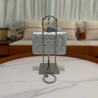CHANEL WOC Silver Round-Ring Chain Wallet