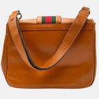 Satchel Bag Brown Leather Vintage Web