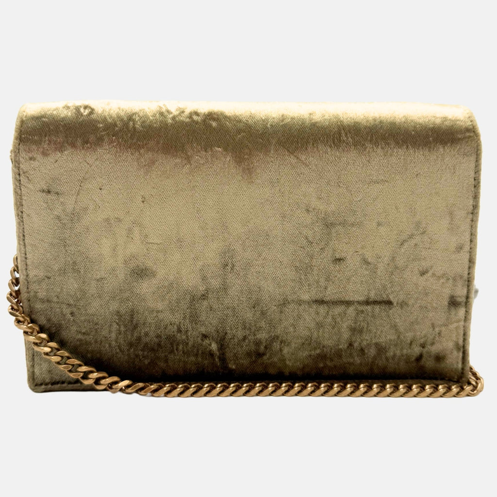 Kate Tassel Crossbody Bag Olive Velvet Medium