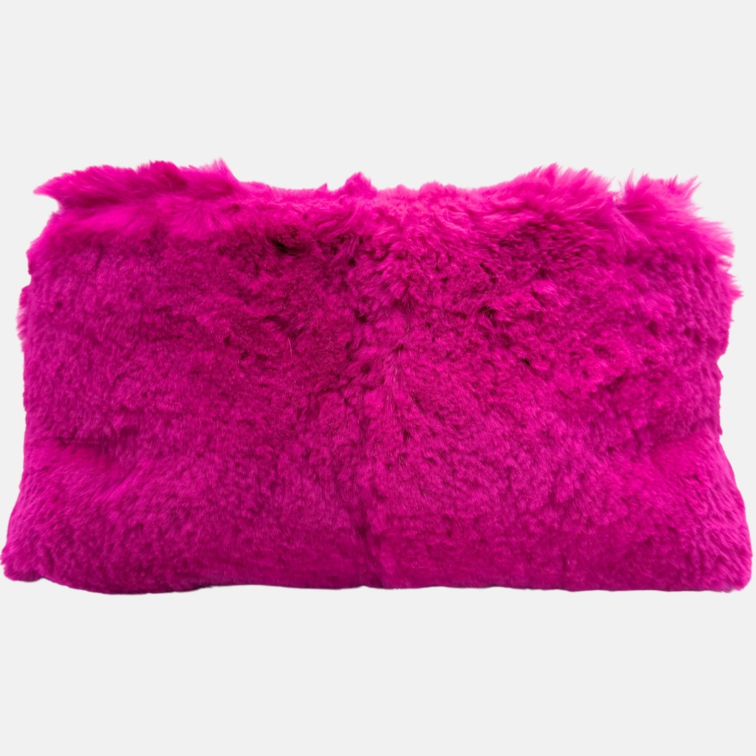 Shoulder Bag Fuchsia Rabbit Fur