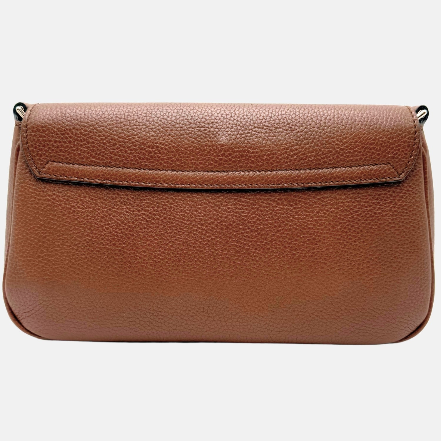 Soho Flap Crossbody Brown Pebbled Calfskin Medium