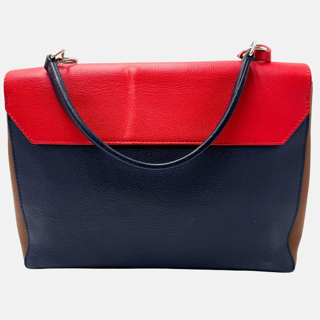 Lockme II Top Handle Rubis and Marine Calfskin