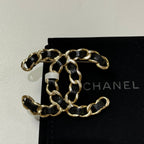 CHANEL CLASSIC DOUBLE C BROOCH (RARE AND DISCONTINUED)