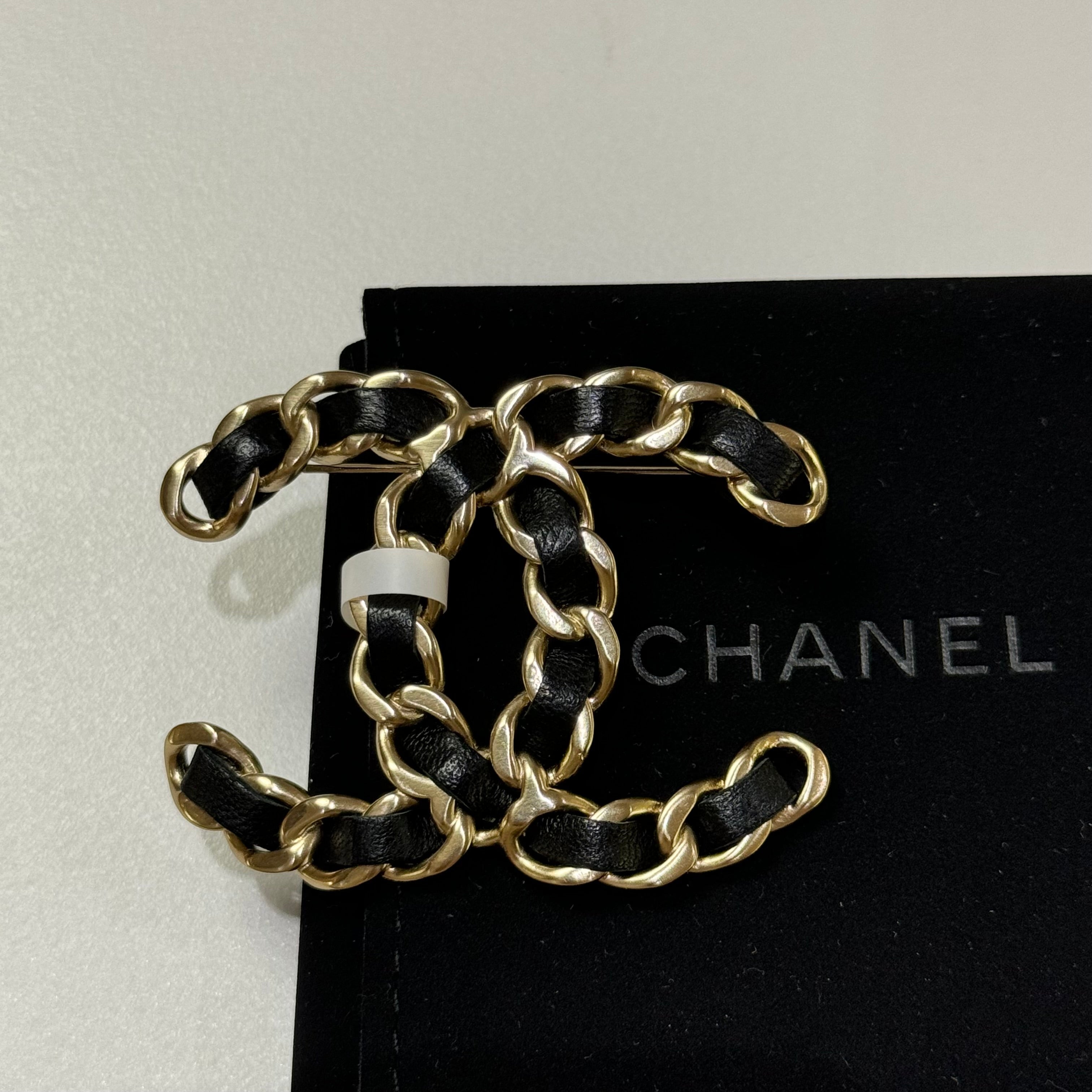CHANEL CLASSIC DOUBLE C BROOCH (RARE AND DISCONTINUED)