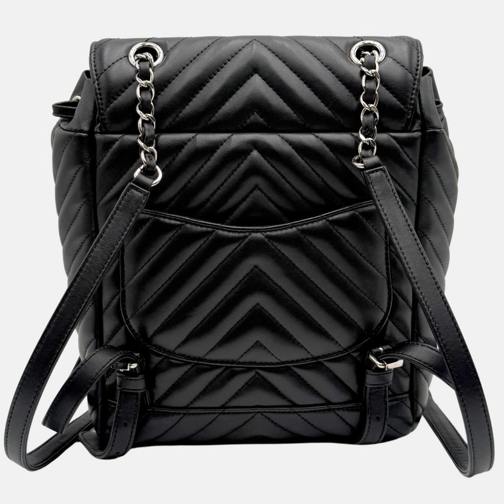 Urban Spirit Backpack Black Chevron Leather