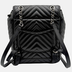 Urban Spirit Backpack Black Chevron Leather