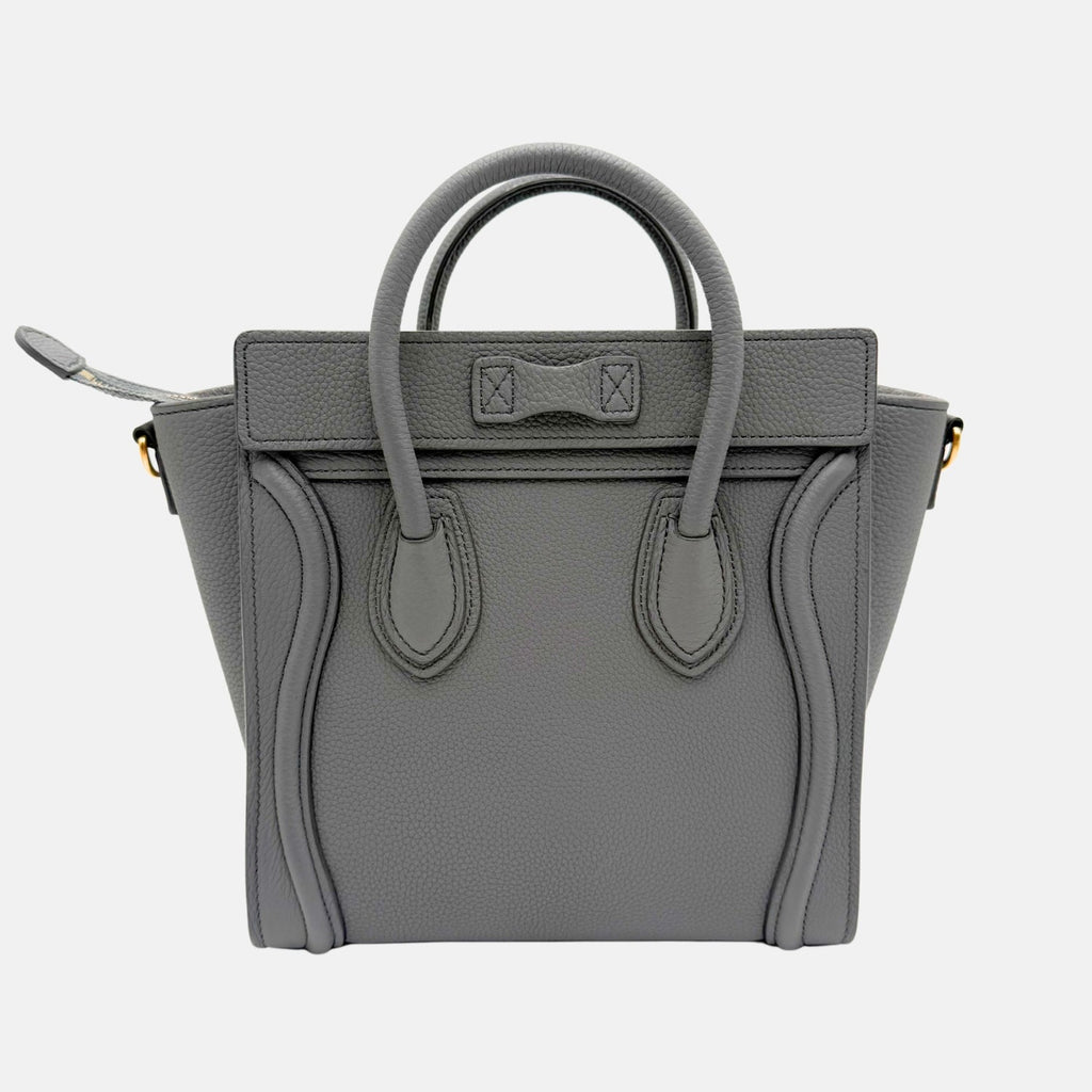 Luggage Nano Tote Kohl Drummed Calfskin