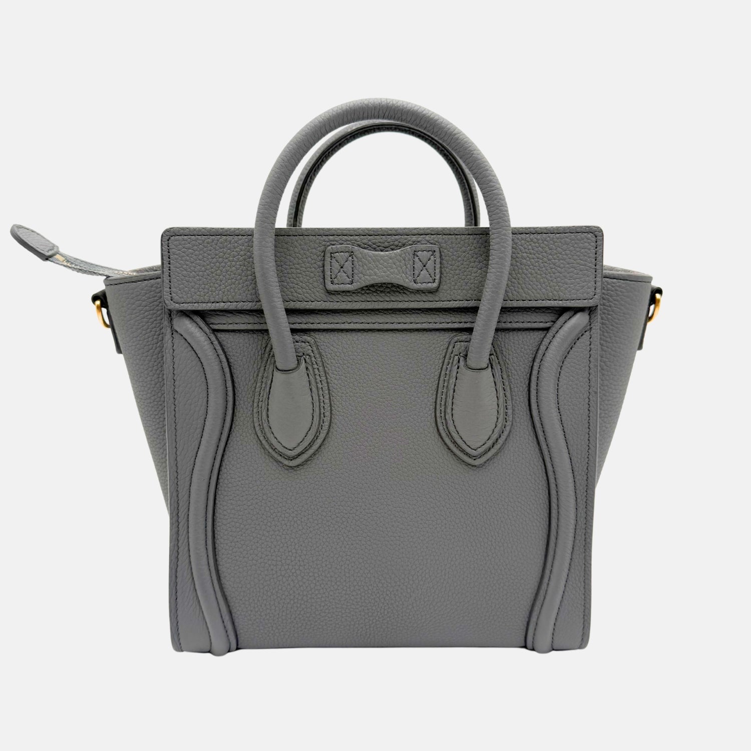 Luggage Nano Tote Kohl Drummed Calfskin