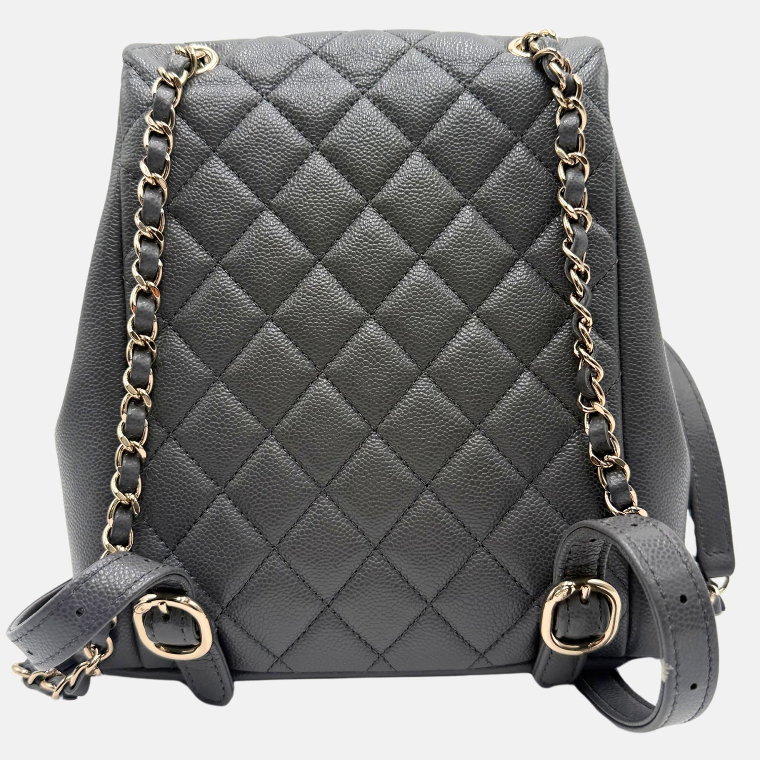 Duma Backpack Dark Grey Caviar Quilted Small