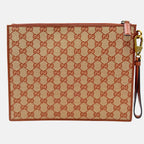 x MLB NY Yankees Zip Wristlet Pouch Beige