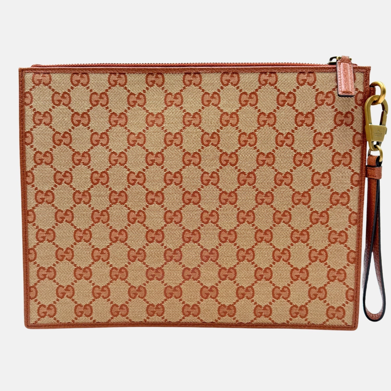 x MLB NY Yankees Zip Wristlet Pouch Beige