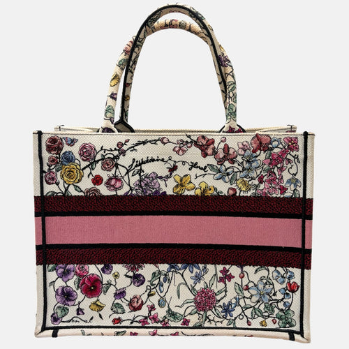 Book Tote Medium Jardin d’Hiver Embroidered Canvas