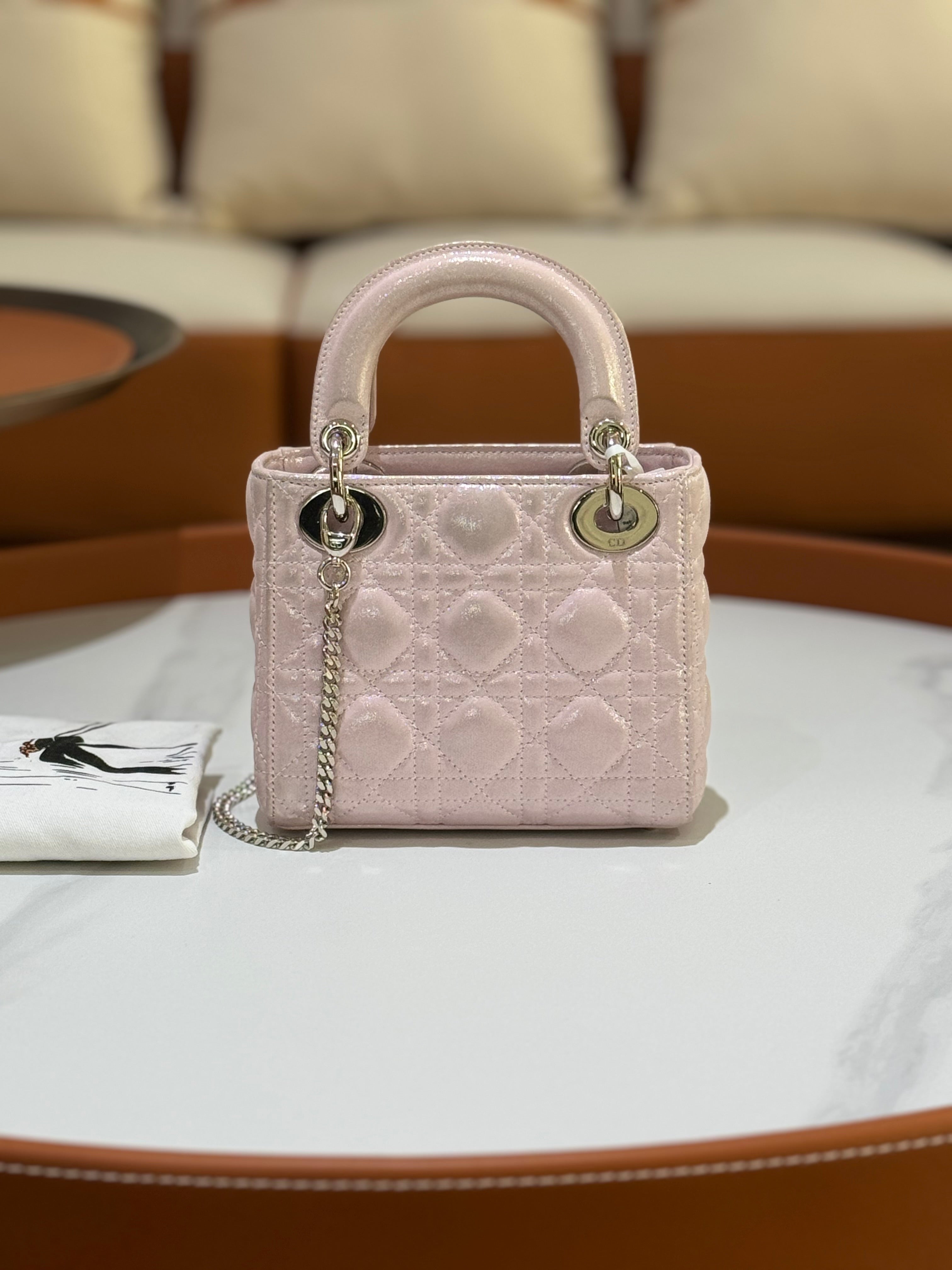 DIOR MINI LADY DIOR BAG PINK