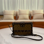 LOUIS VUITTON PETITE MALLE TRUNK CROSSBODY CLUTCH BAG