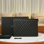 CHANEL BOY CLUTCH LAMBSKIN BLACK