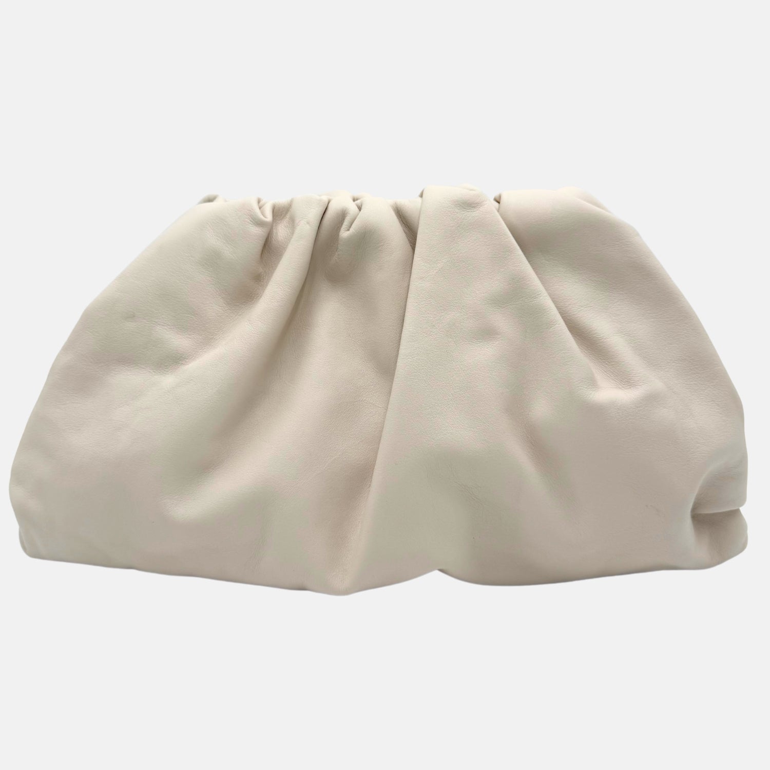 The Pouch Oversized Clutch Cream Calfskin