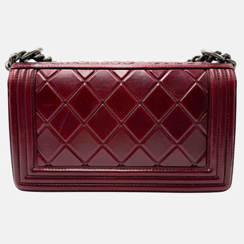 Boy Bag Burgundy Lambskin Medium