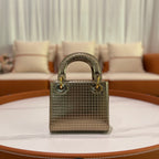 DIOR LADY DIOR SMALL METALLIC LIMITED EDITION HANDBAG (3-GUSSET)