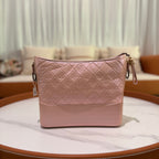 CHANEL GABRIELLE HOBO BAG PEARLESCENT SAKURA PINK WITH GOLD HARDWARE