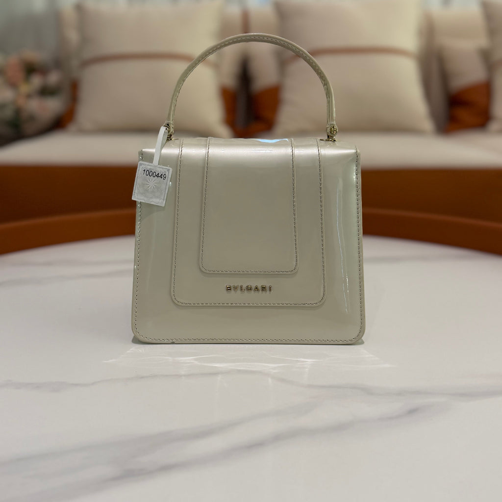 Bvlgari Serpenti White Small Accordion Bag