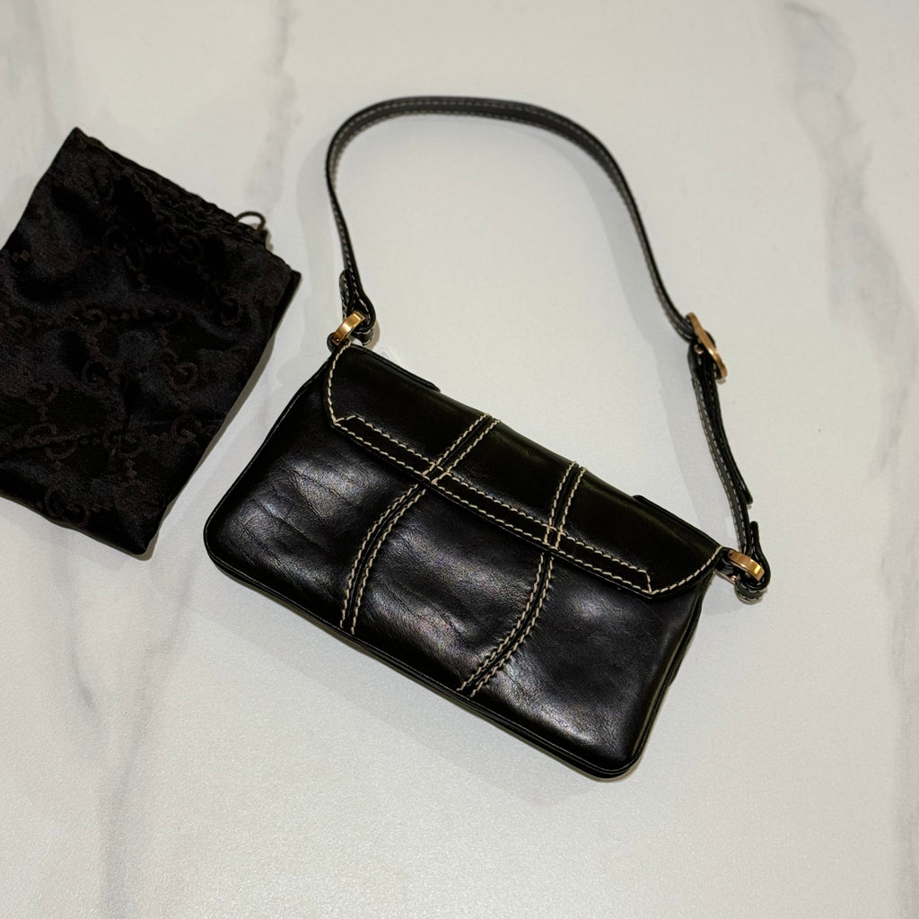 GUCCI LEATHER UNDERARM BAG