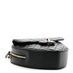 Lambskin Quilted Large CC In Love Heart Bag Black