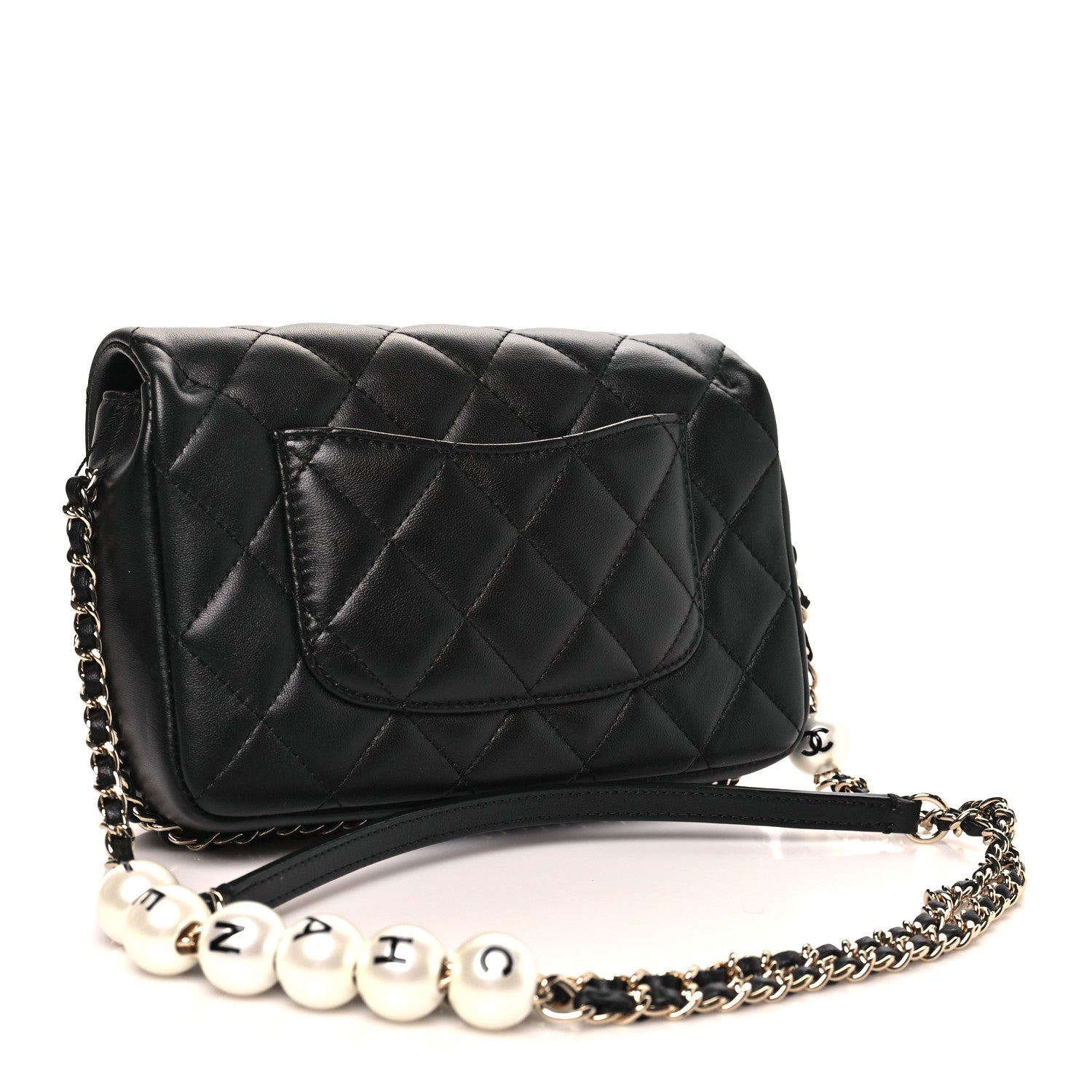 Lambskin Quilted Small My Precious Flap Black