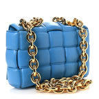 Lambskin Maxi Intrecciato Padded Chain Cassette Crossbody Bag Swimming Pool