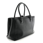 Calfskin Cerf Executive Shopper Tote Black