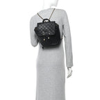 Caviar Quilted Small Filigree Backpack Black