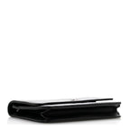 Lambskin Camellia Embossed Wallet On Chain WOC Black