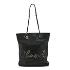 Calfskin Chain 20s Signature Tote Black