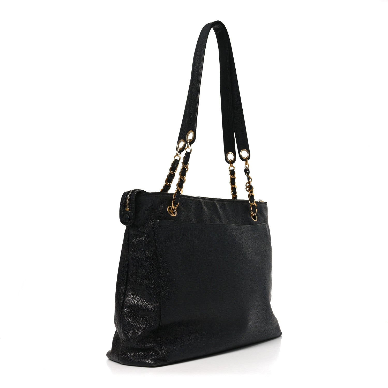 Caviar Flap Shoulder Bag Black