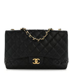 Caviar Quilted Jumbo Single Flap Black