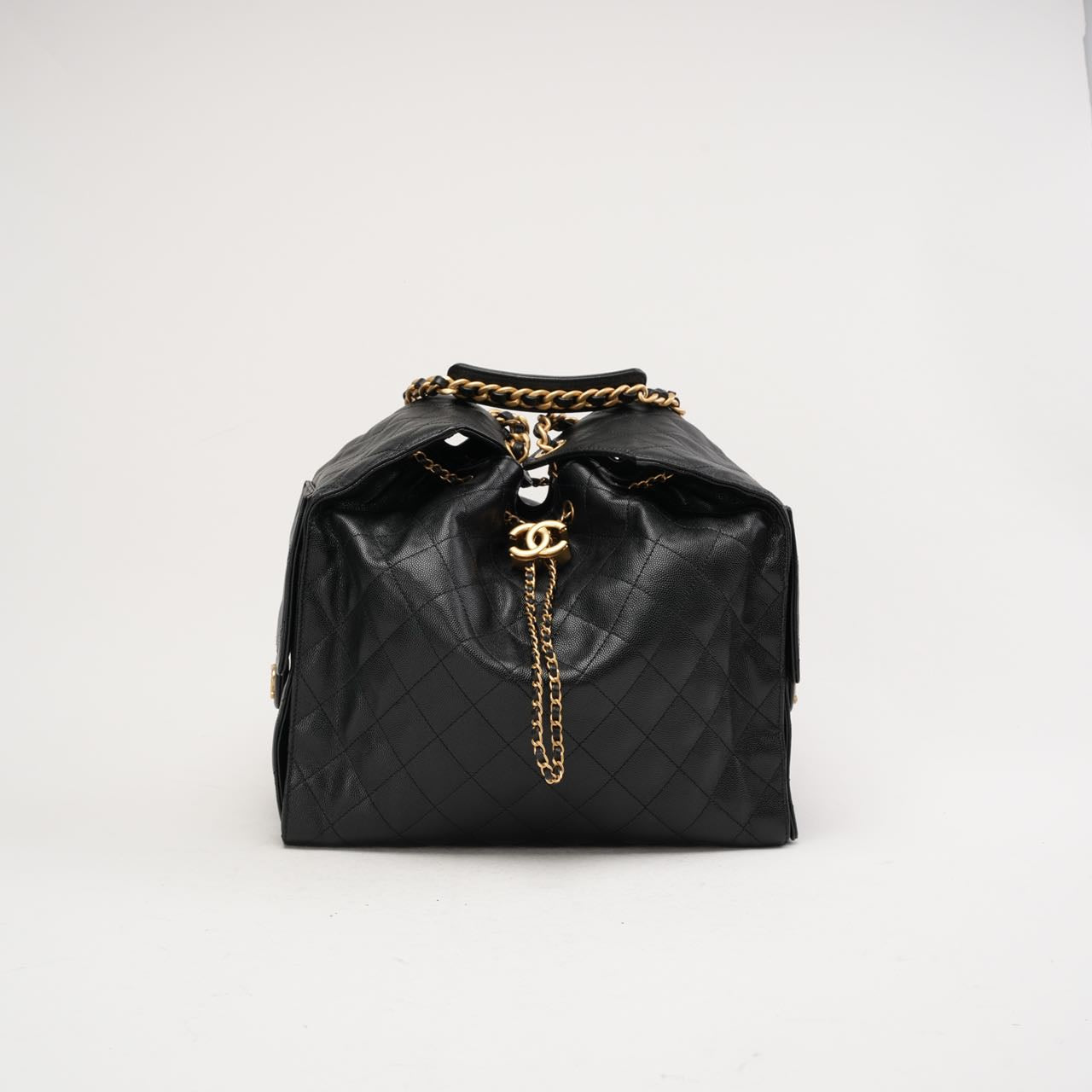 Chanel 25 Medium Grained Calfskin & Gold-Tone Black 2025