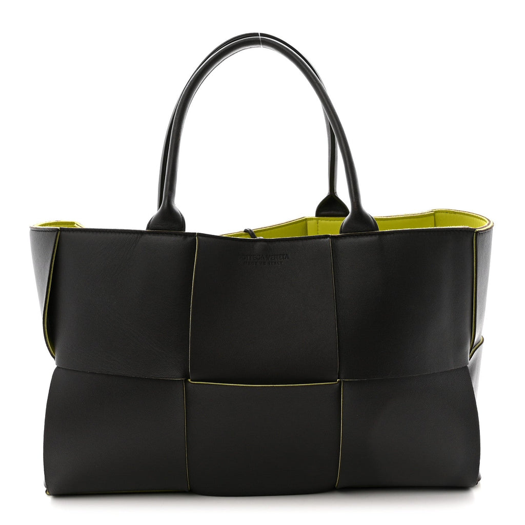 Nappa Maxi Intrecciato Medium Arco Tote Fondant Kiwi